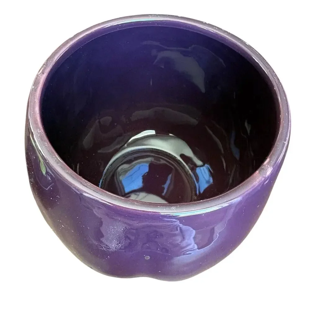 Vintage H&HD Mexico Eggplant Cookie Jar Purple Ceramic Canister Aubergine